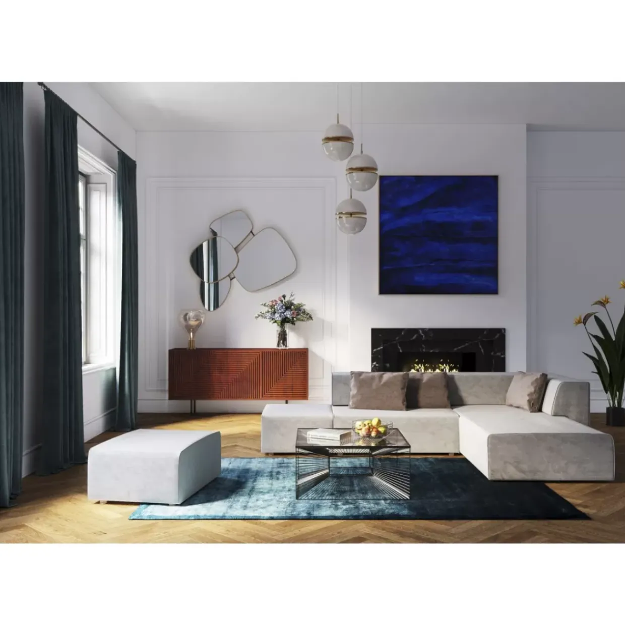 Infinity Kissen 60/40 Elements Grau