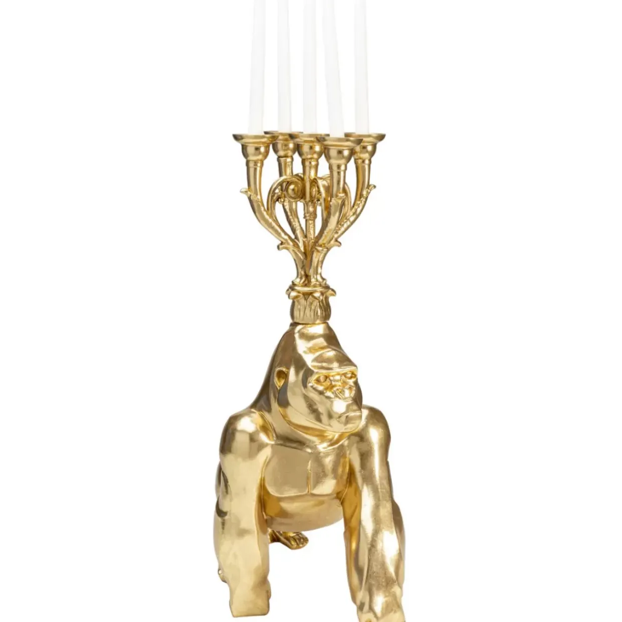Kerzenständer Gorilla Gold