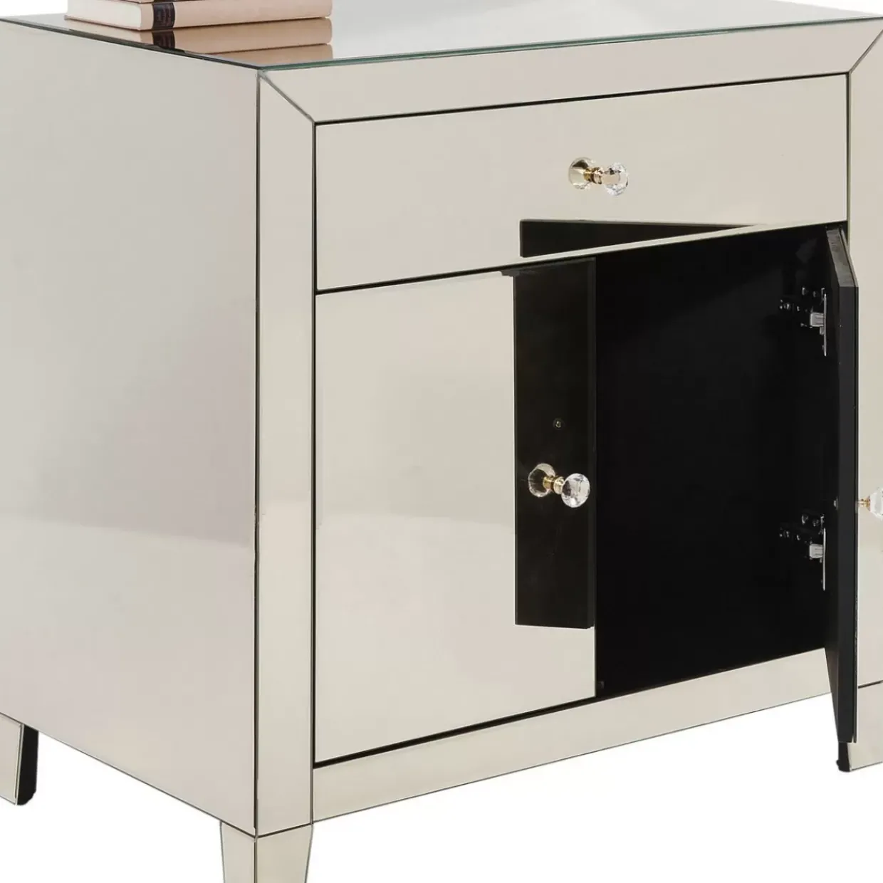 Kommode Luxury Champagne 2-Turig 1 Schub