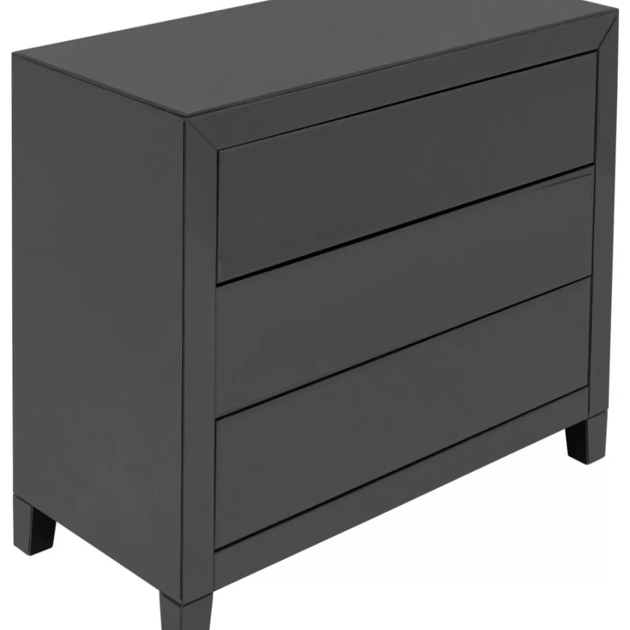 Kommode Luxury Push 3 Schube Grau
