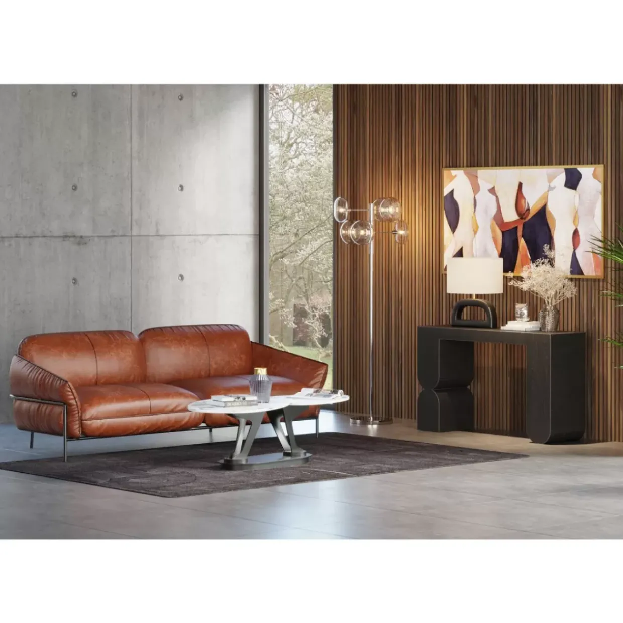 Konsole Curve Schwarz 120X76Cm