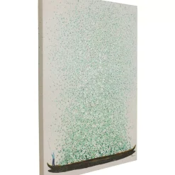 Leinwandbild Flower Boat Beige Grun 80X100Cm
