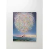 Leinwandbild Flying Elephant At Night 80X100Cm