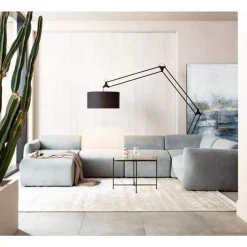 Lucca Ottomane Elements Grau Links 90Cm
