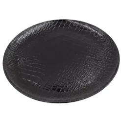Platzteller In Schlangenoptik Schwarz