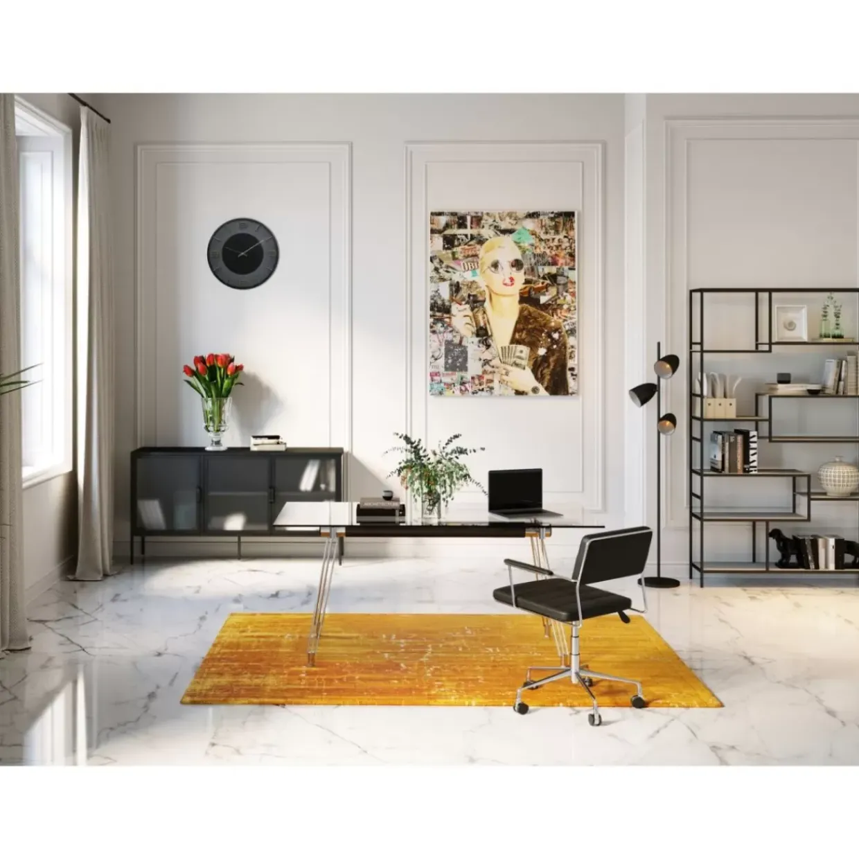 Regal Loft Schwarz 195X115