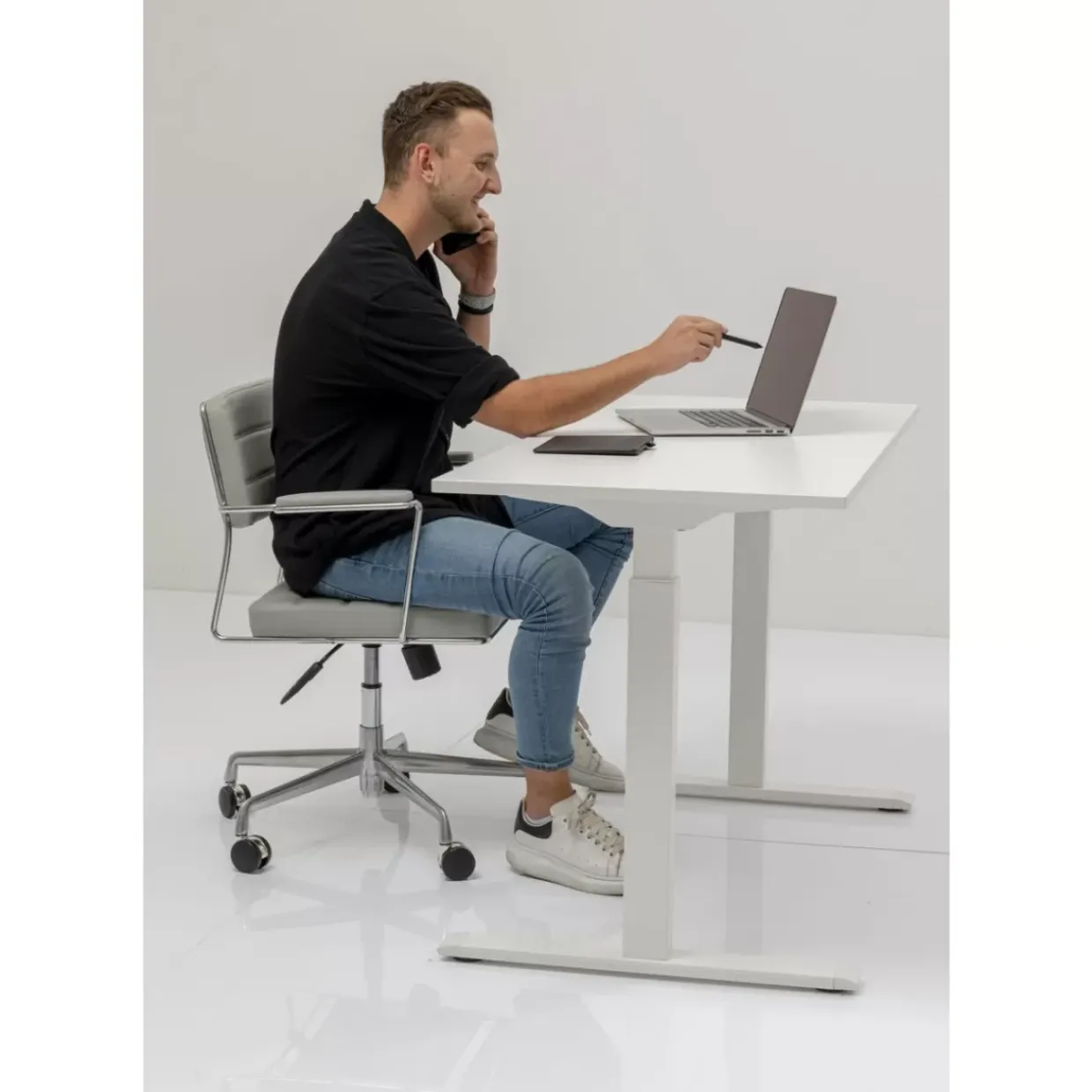 Schreibtisch Office Smart Weiss Weiss 160X80