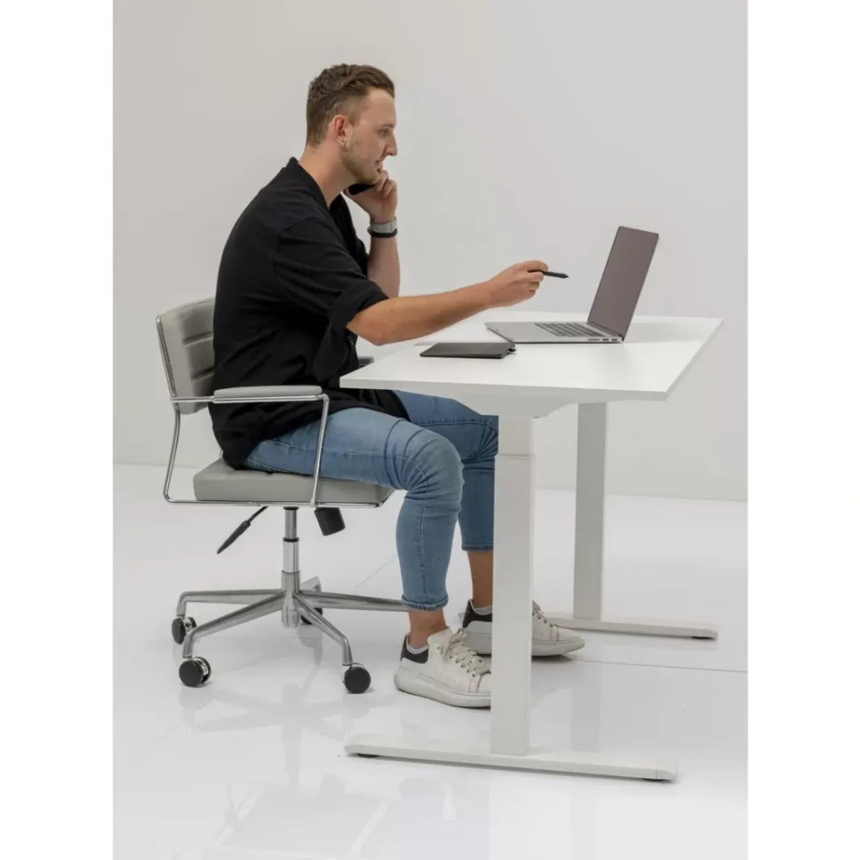 Schreibtisch Office Smart Weiss Weiss 160X80