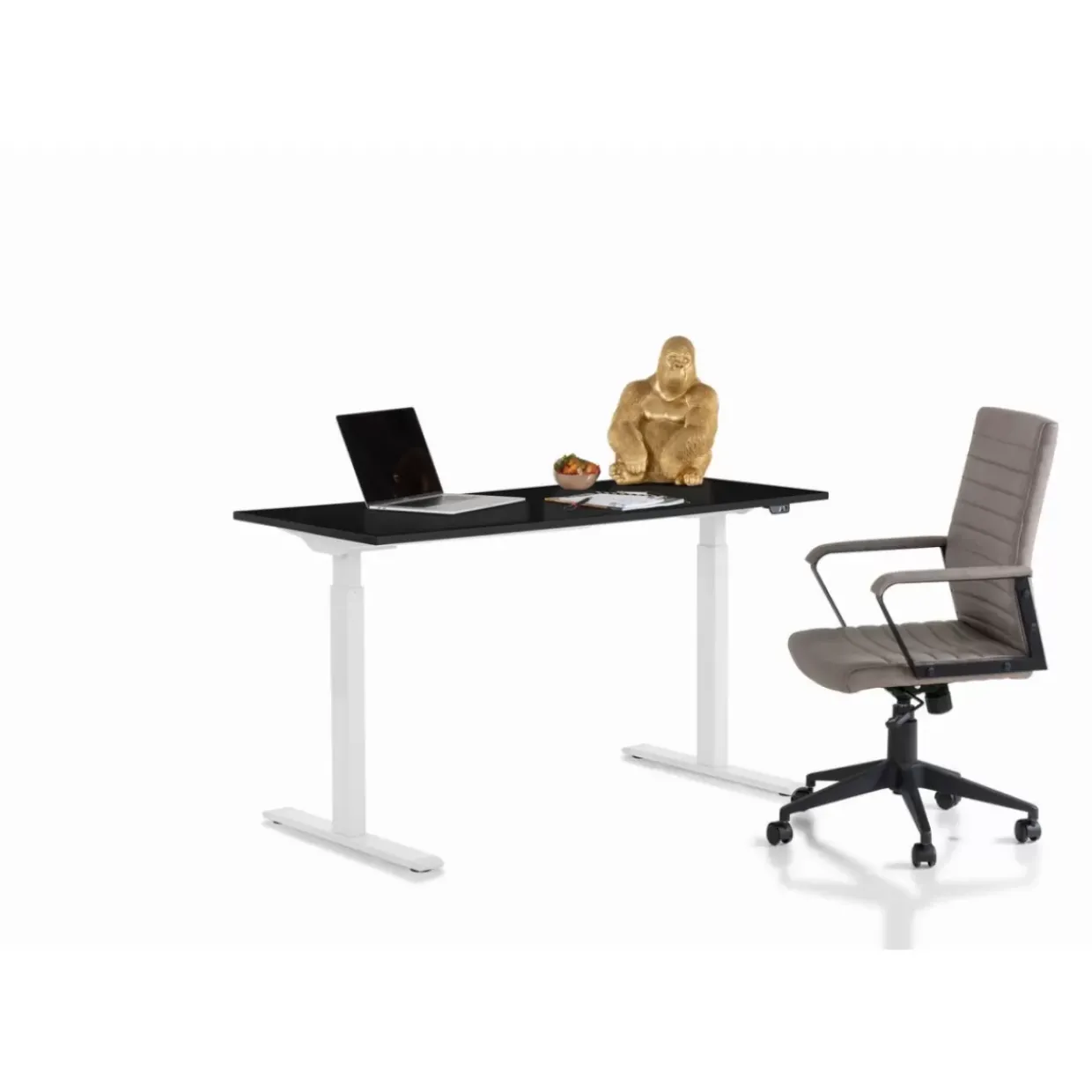 Schreibtisch Office Smart Weis Schwarz 140X60