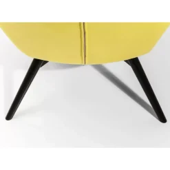 Sessel Black Vicky Velvet Yellow