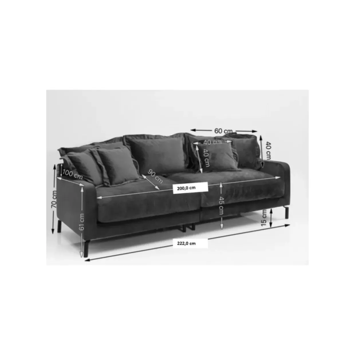 Sofa Lullaby 2-Sitzer Taupe