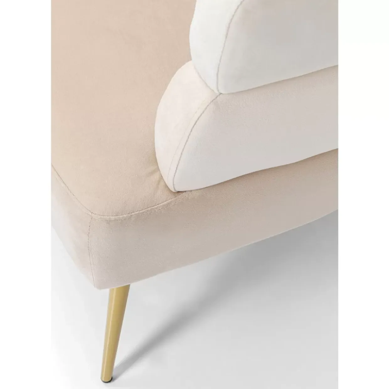 Sofa Sandwich 2-Sitzer Creme 125Cm