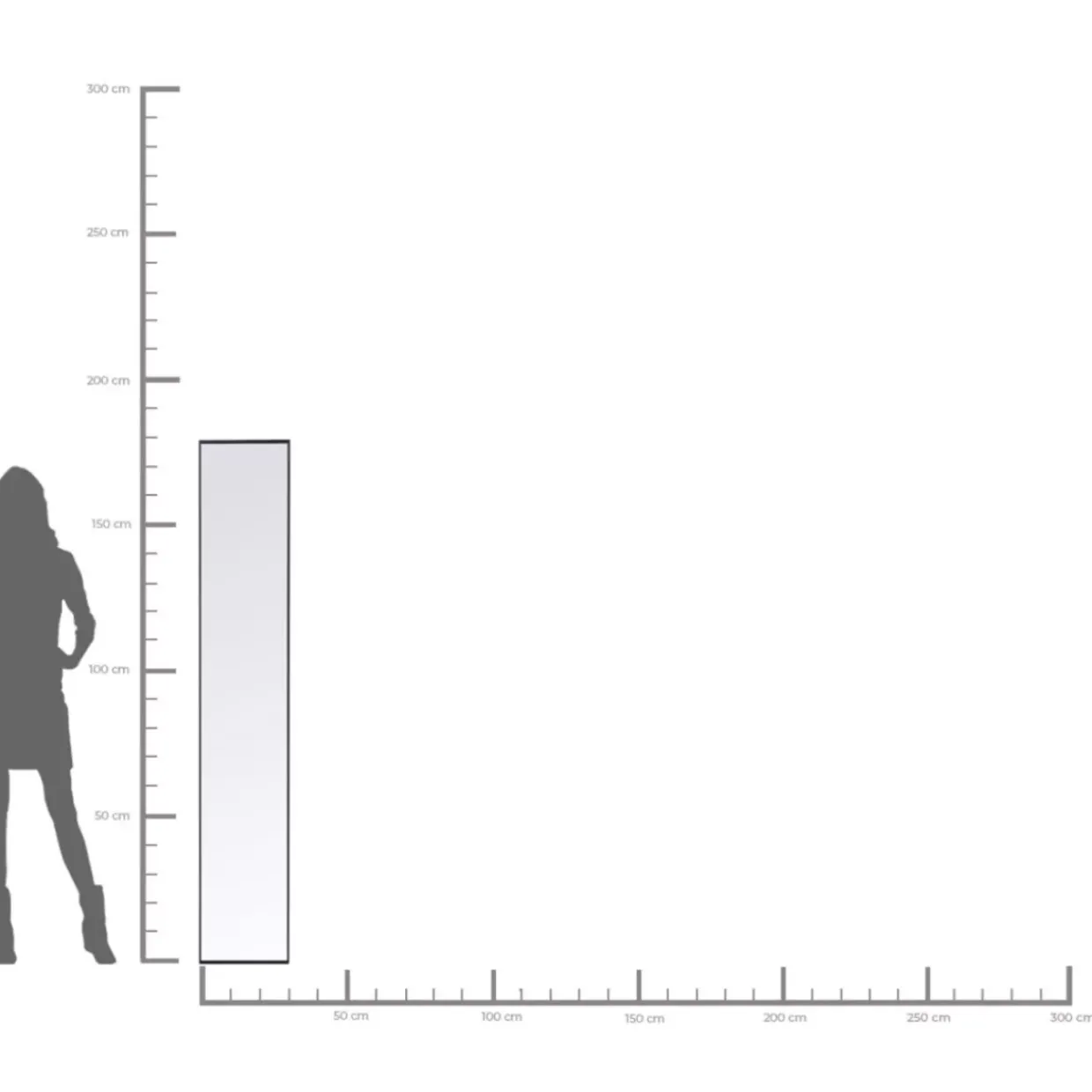 Spiegel Bella 180X30Cm