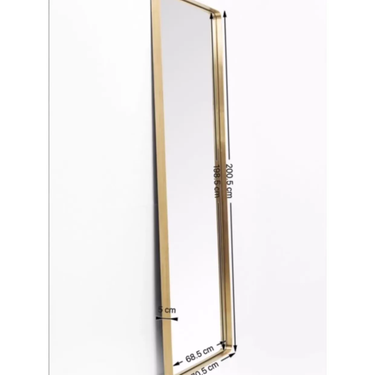Spiegel Curve Mo Brass 70X200Cm