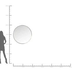 Spiegel Curve Round Stainless Steel O100Cm