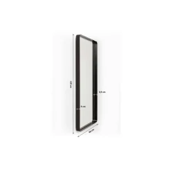 Spiegel Ombra Soft Schwarz 120X60Cm