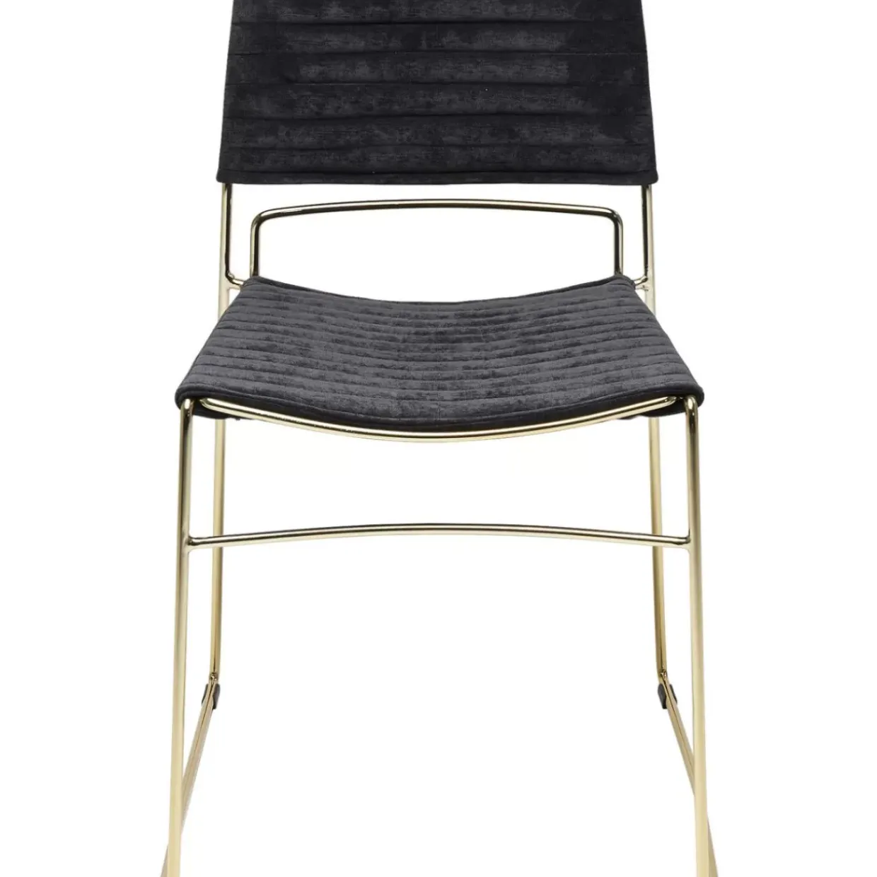 Stuhl Hugo Schwarz Gold