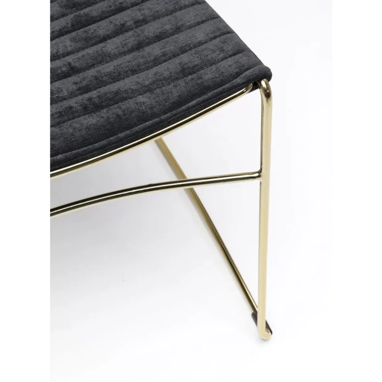 Stuhl Hugo Schwarz Gold