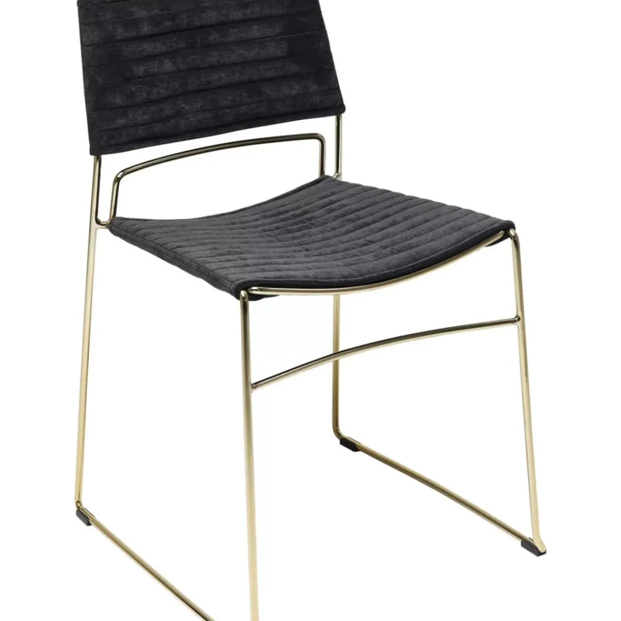 Stuhl Hugo Schwarz Gold