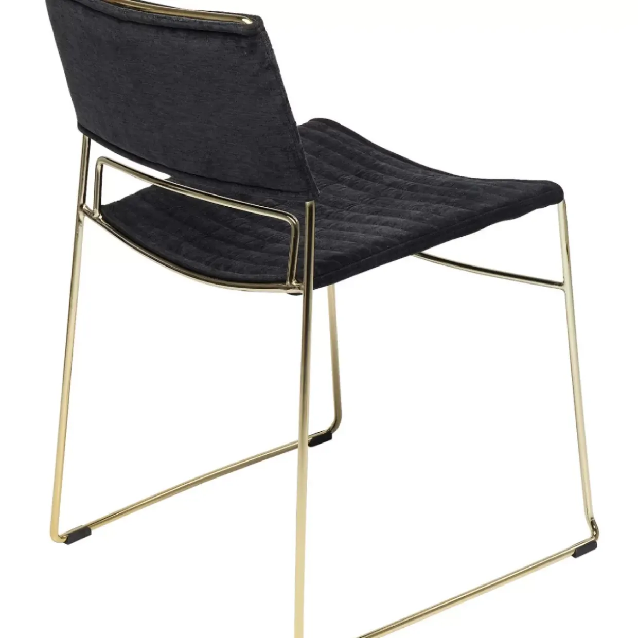 Stuhl Hugo Schwarz Gold