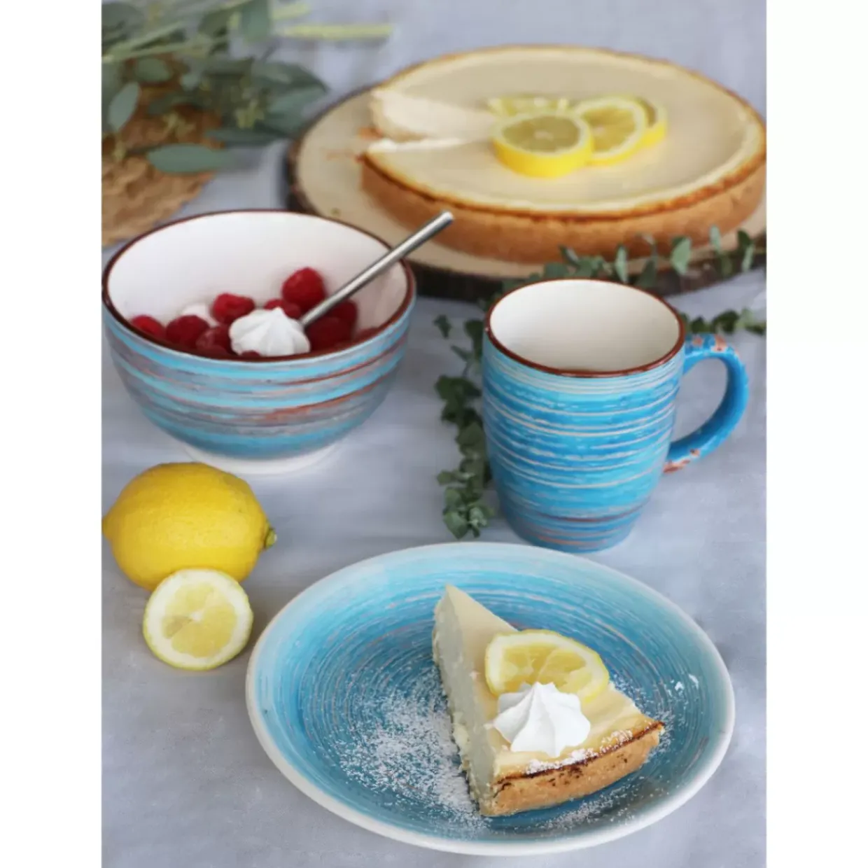 Tasse Swirl Blau