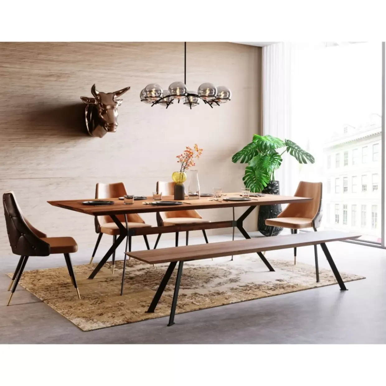 Tisch Downtown Walnuss 220X100Cm