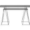 Tisch Polar Schwarz 8Mm Esg 135X65Cm
