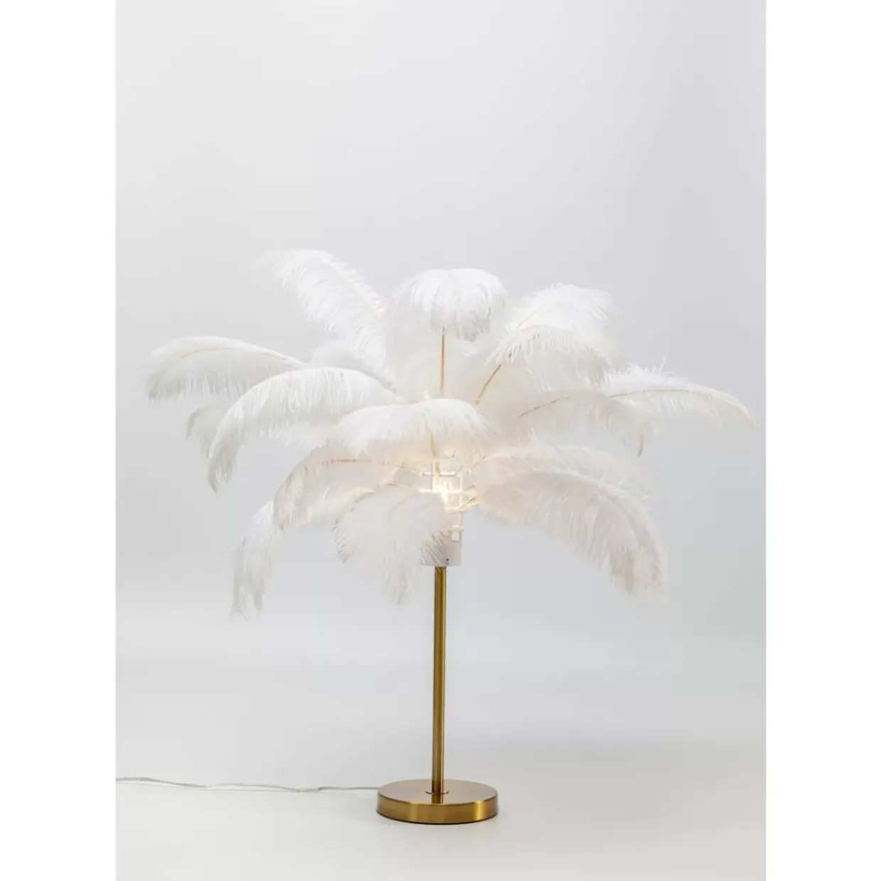 Tischleuchte Feather Palm Weis 60Cm