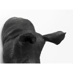 Wandobjekt Rhino Head Antique Schwarz
