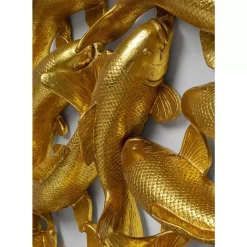 Wandobjekt School Of Koi Gold O160Cm