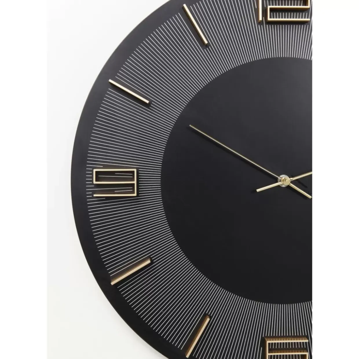 Wanduhr Leonardo Schwarz/Gold 50