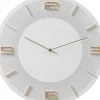 Wanduhr Leonardo Weis/Gold