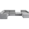 Wohnlandschaft 2 Lucca Grau Rechts 328Cm
